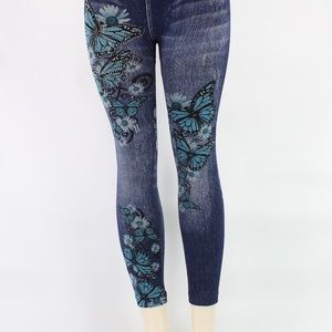 Blue jean leggings